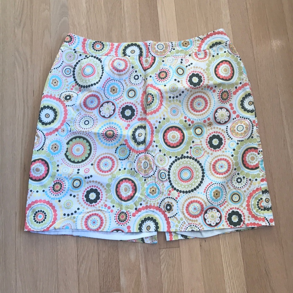 Size 22w Talbots Geometric Circle Cotton Skirt